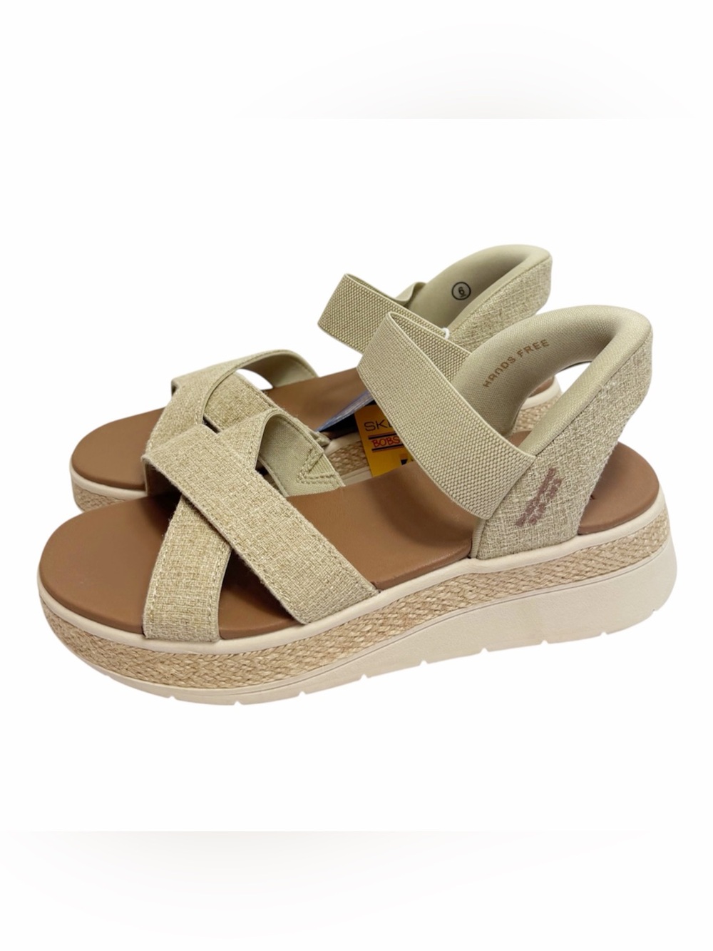 Skechers BOBS Slip-Ins BOBS Natural Slip-On Sandals Women's Size 6 NWOB